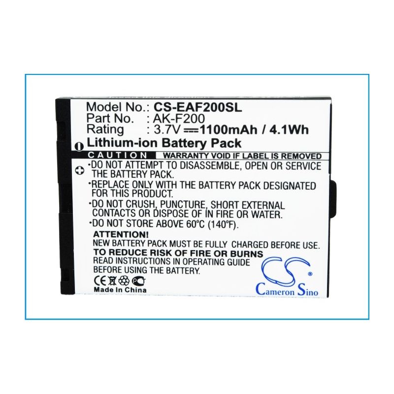 Li-ion Battery fits Emporia, f200, f210, telme f200 3.7V, 1100mAh Communications Cameron Sino Technology Limited (Suspended)