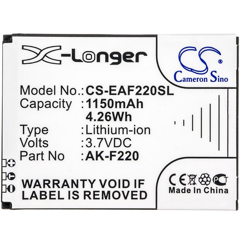 Li-ion Battery fits Emporia, f220, flip basic, flipbasic 3.7V, 1150mAh Mobile & SmartPhone Cameron Sino Technology Limited