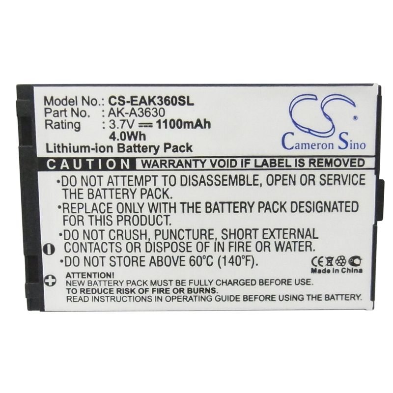 Li-ion Battery fits Emporia, teleme a3620 3.7V, 1100mAh Mobile & SmartPhone Cameron Sino Technology Limited
