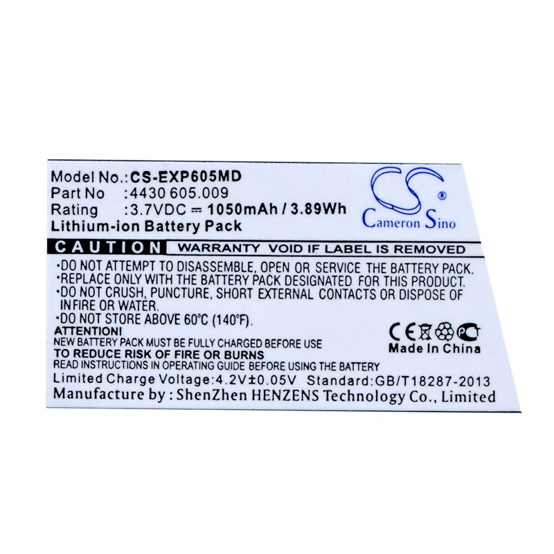 Li-ion Battery Fits Eppendorf, Easypet 3, Eppendorf 3.7v, 1050mah Medical Cameron Sino Technology Limited