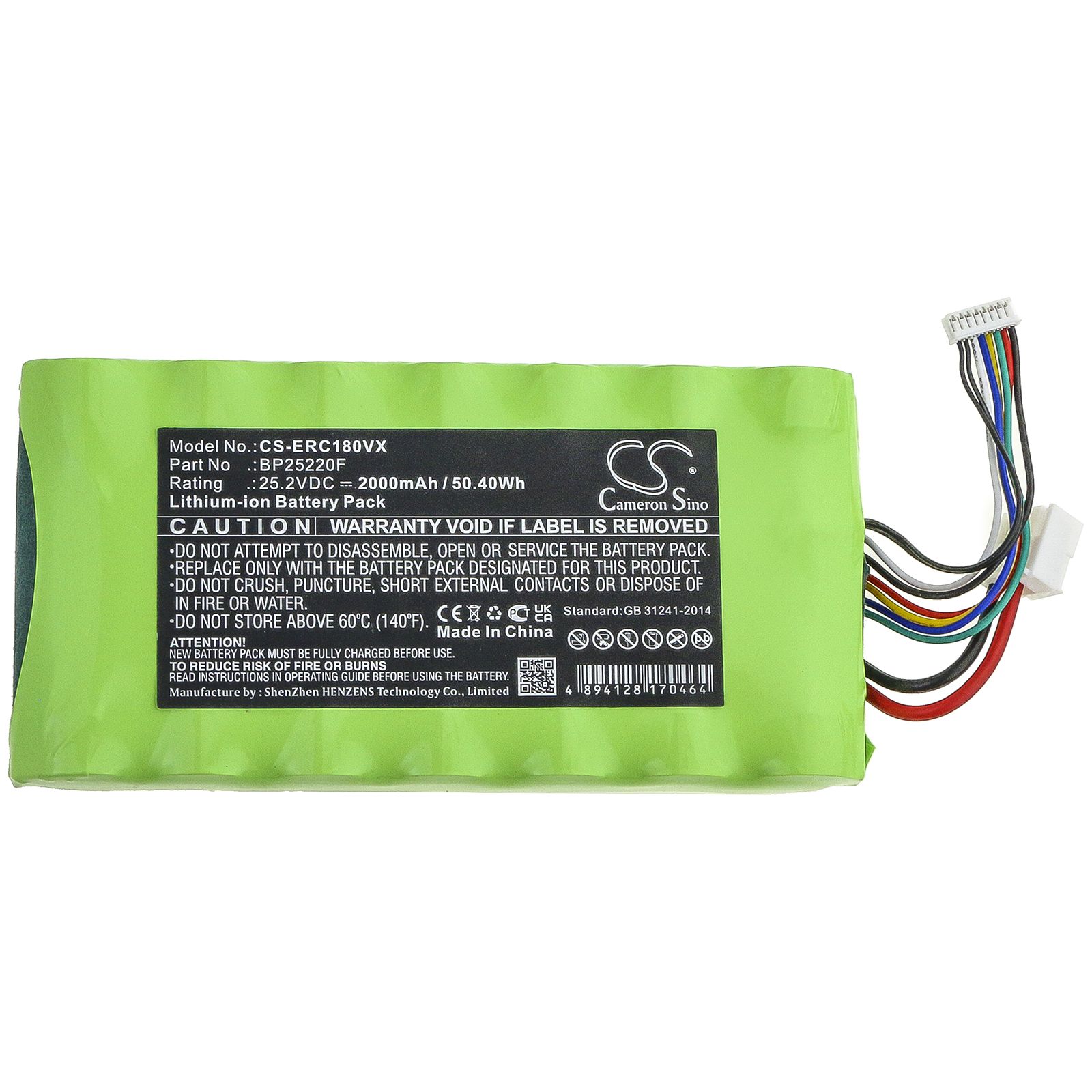 Li-ion Battery fits Eureka, Nec180 Pro 25.2V, 2000mAh Vacuum Cameron Sino Technology Limited