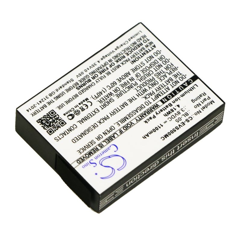 Li-ion Battery fits Ezviz, S5 Plus, S5 Plus Sports 3.8V, 1100mAh Camera Cameron Sino Technology Limited
