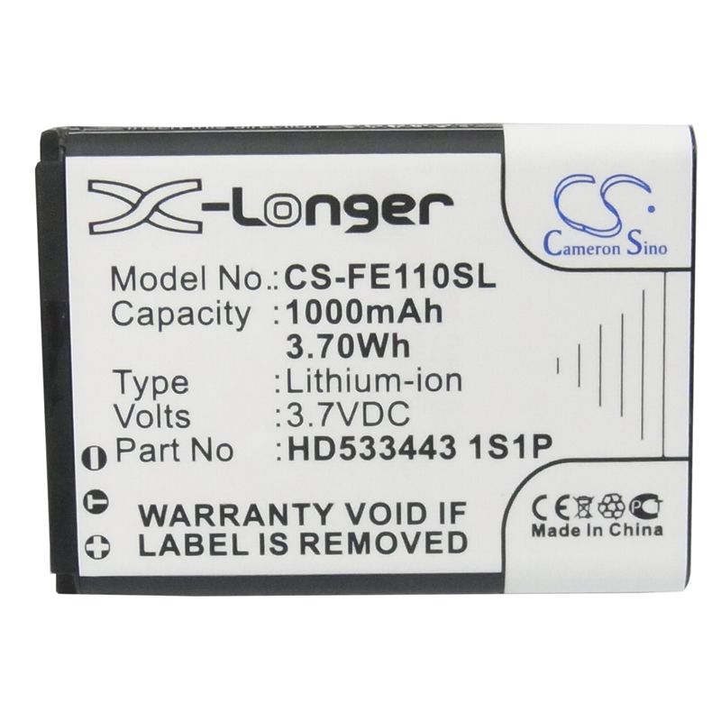 Li-ion Battery Fits Fiio, E11, Fiio 3.7v, 1000mah Amplifier Cameron Sino Technology Limited