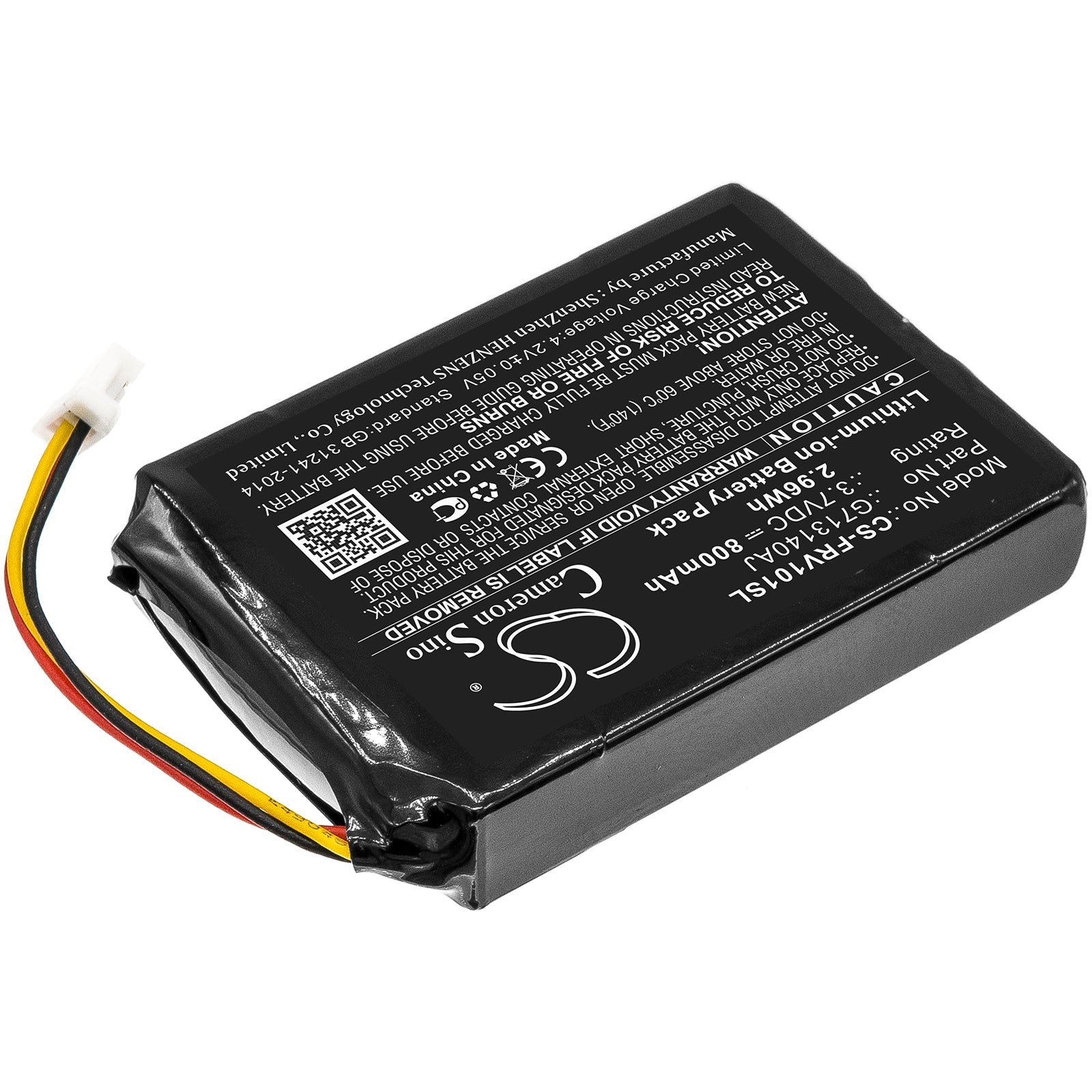 Li-ion Battery fits Flir, Fx, Fxv101 3.7V, 800mAh Home Security Camera Cameron Sino Technology Limited