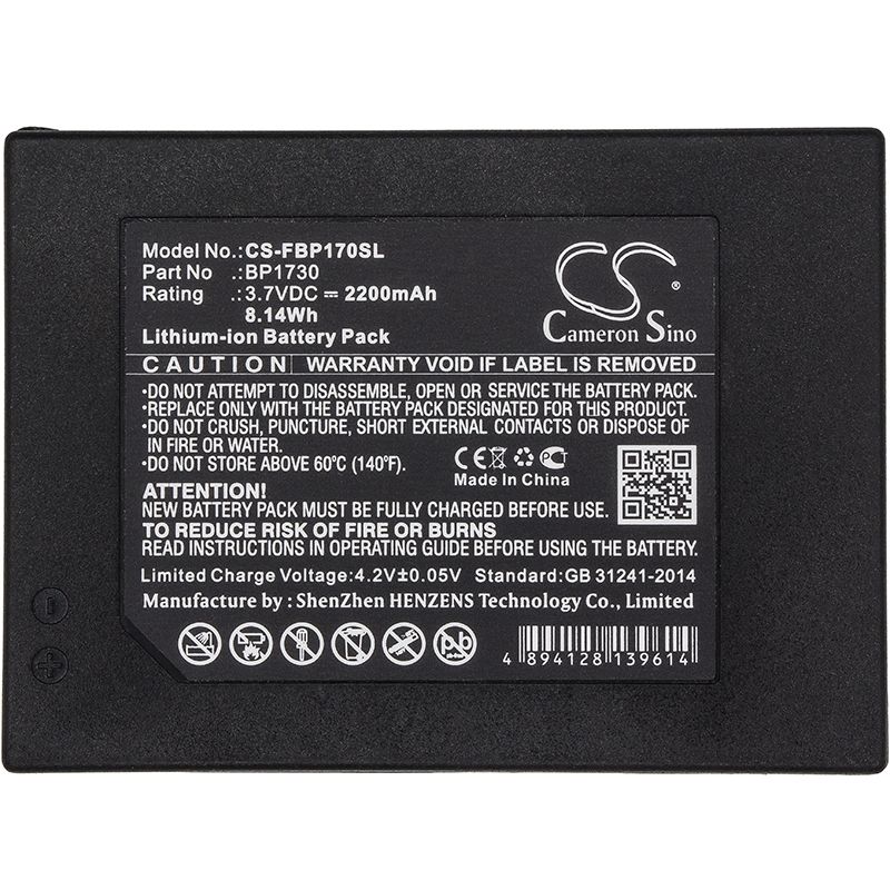 Li-ion Battery Fits Fluke, 1730, 1730 Energie Logger, 1730 Three-phase Electrical Energy Logger 3.7v, 2200mah Equipment & Survey & Test Cameron Sino Technology Limited
