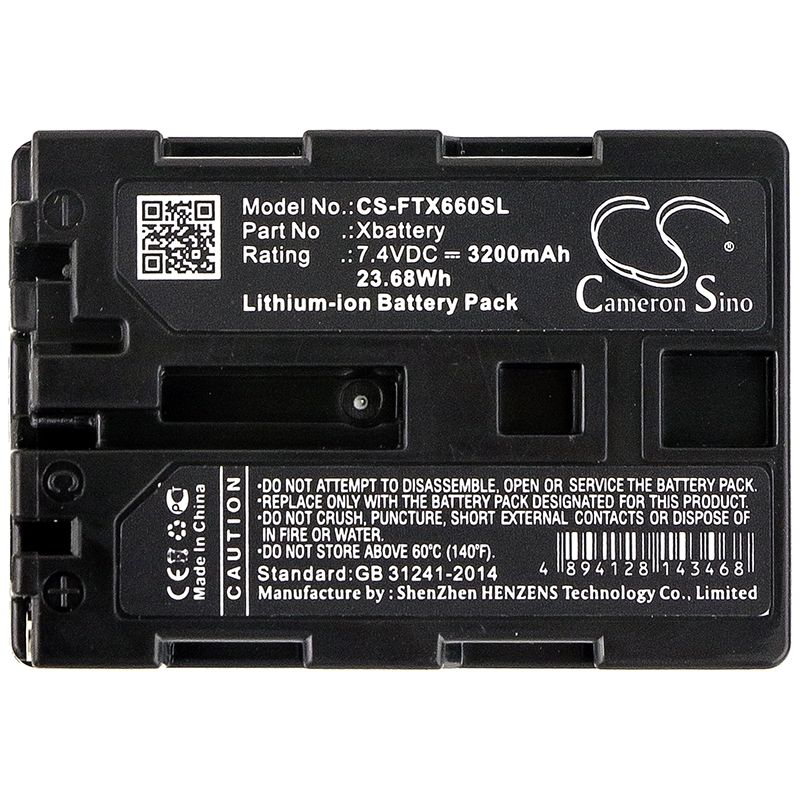 Li-ion Battery fits Fluke, Tix1000, Tix620, Tix640 7.4V, 3200mAh Thermal Camera Cameron Sino Technology Limited
