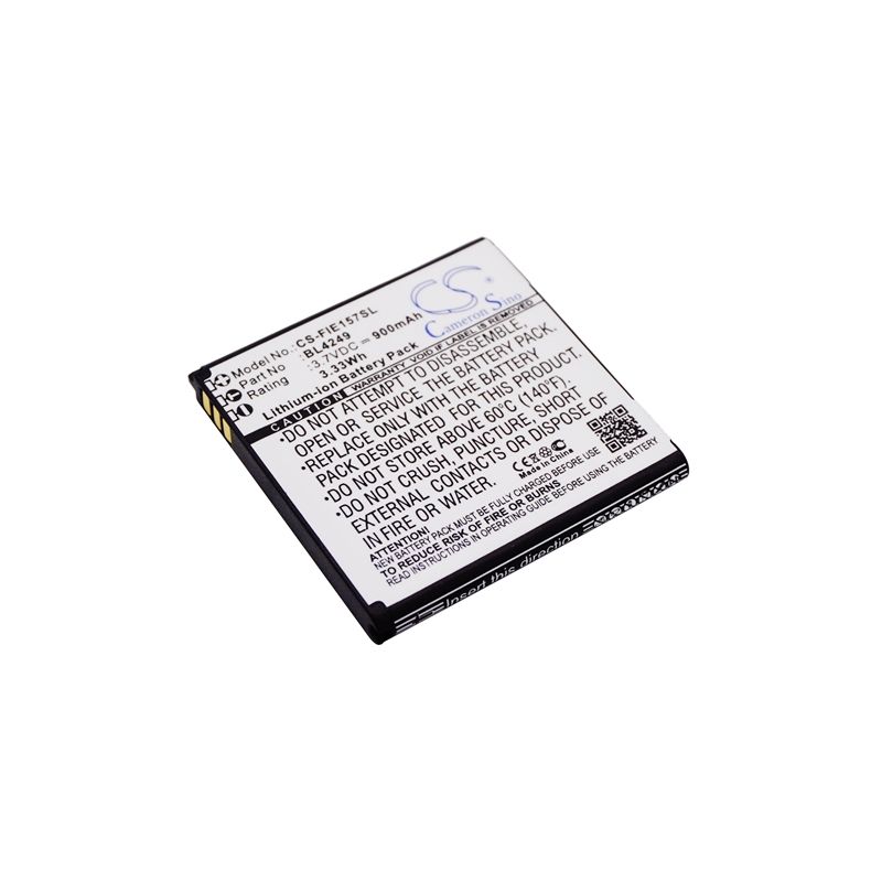 Li-ion Battery fits Fly, e145tv, e157 3.7V, 900mAh Mobile & SmartPhone Cameron Sino Technology Limited