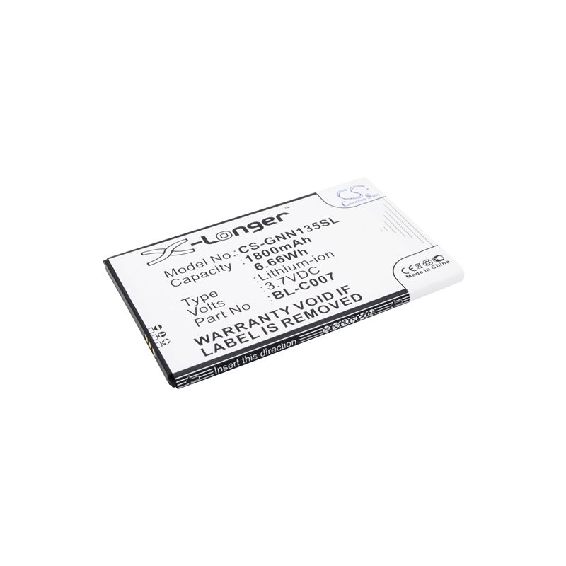 Li-ion Battery fits Fly, iq230, gionee, c605 3.7V, 1800mAh Communications Cameron Sino Technology Limited