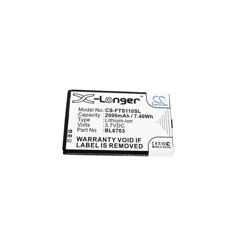Li-ion Battery fits Fly, ts110 3.7V, 2000mAh Mobile & SmartPhone Cameron Sino Technology Limited