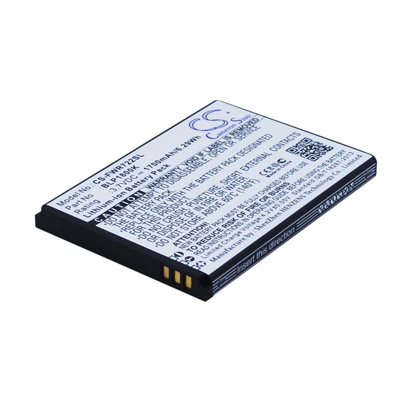 Li-ion Battery fits Franklin Wireless, R722, R774, R775 3.7V, 1700mAh Hotspot Cameron Sino Technology Limited