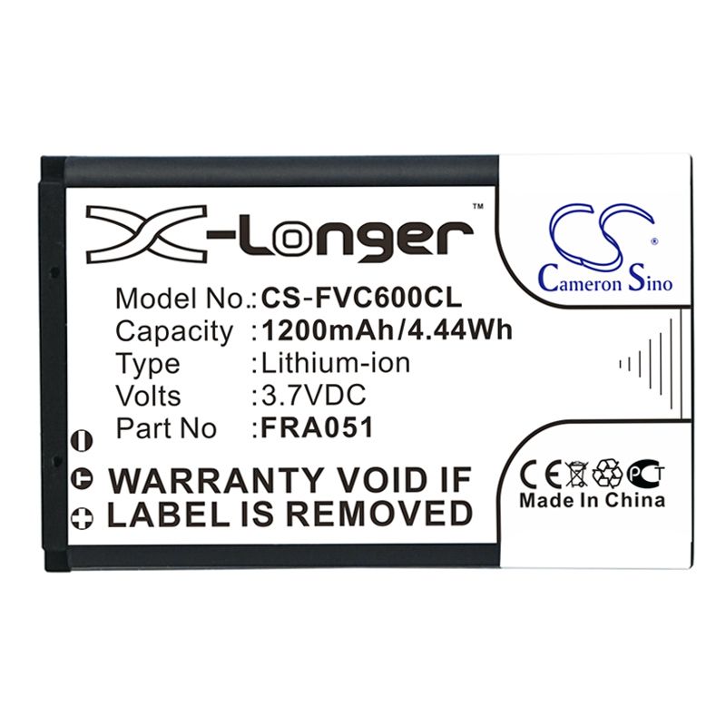 Li-ion Battery fits Fritz!fon, C6, C6 Dect 3.7V, 1200mAh Cordless Phone Cameron Sino Technology Limited