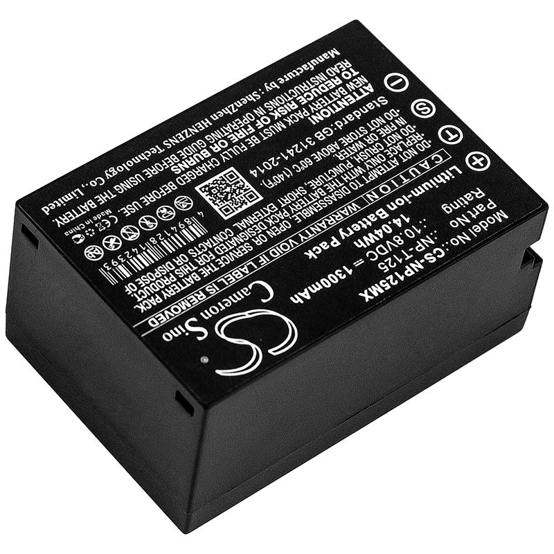 Li-ion Battery fits Fujifilm, Gfx 50s, Medium Format Gfx 10.8V, 1300mAh Camera Cameron Sino Technology Limited