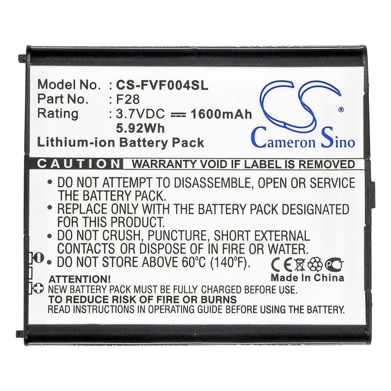 Li-ion Battery fits Fujitsu, arrows v, arrows v f-04e, arrows x f-02e 3.7V, 1600mAh Mobile & SmartPhone Cameron Sino Technology Limited
