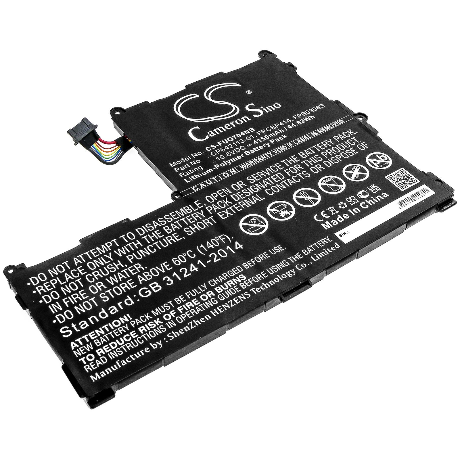 Li-ion Battery fits Fujitsu, Cp642113-01, Fpb0308s, Fpcbp414 10.8V, 4150mAh Notebook & Laptop Cameron Sino Technology Limited