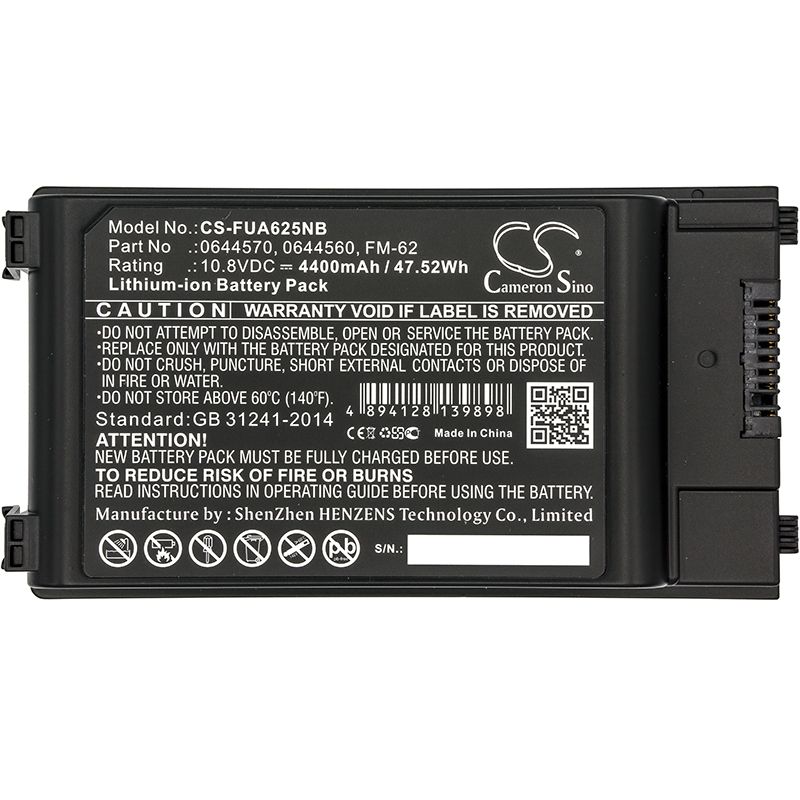 Li-ion Battery Fits Fujitsu, Fmv-a6250, Fmv-a8250, Fmv-a8280 10.8v, 4400mah Computer Cameron Sino Technology Limited