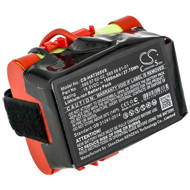 Li-ion Battery fits Gardena, Mcculloch Rob R600, R40, R50 18.5V, 1500mAh Lawn Mowers Cameron Sino Technology Limited