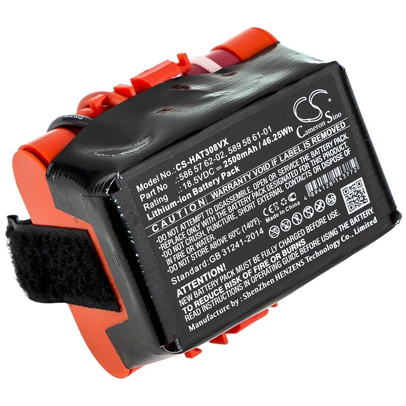 Li-ion Battery fits Gardena, Mcculloch Rob R600, R40, R50 18.5V, 2500mAh Lawn Mowers Cameron Sino Technology Limited