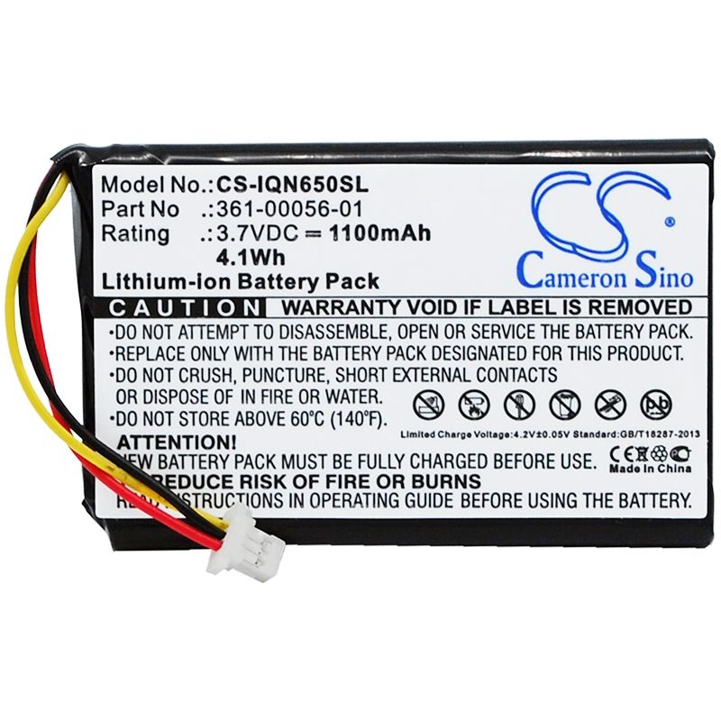 Li-ion Battery Fits Garmin, 010-01211-01, Nuvi 65, Nuvi 65lm 3.7v, 1100mah GPS & Navigator Cameron Sino Technology Limited