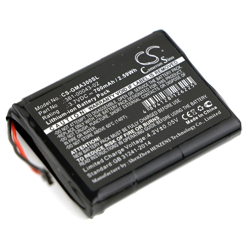 Li-ion Battery Fits Garmin, 010-01690-00, Approach G30 3.7v, 700mah GPS & Navigator Cameron Sino Technology Limited