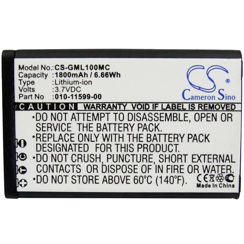 Li-ion Battery fits Garmin, E1gr, E1grvirbelite, E2gr 3.7V, 1800mAh Camera Cameron Sino Technology Limited