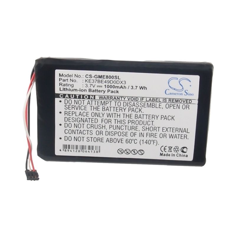 Li-ion Battery Fits Garmin, Edge 800, Edge 810 3.7v, 1000mah GPS & Navigator Cameron Sino Technology Limited