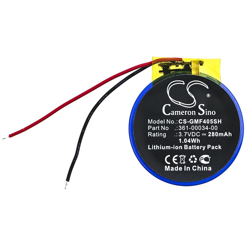 Li-ion Battery fits Garmin, Forerunner 405, Forerunner 405cx 3.7V, 300mAh Smartwatch Cameron Sino Technology Limited