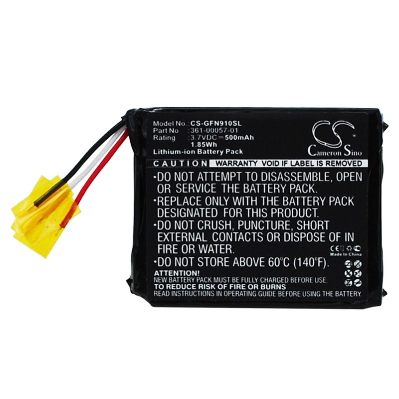 Li-ion Battery Fits Garmin, Forerunner 910xt 3.7v, 500mah GPS & Navigator Cameron Sino Technology Limited