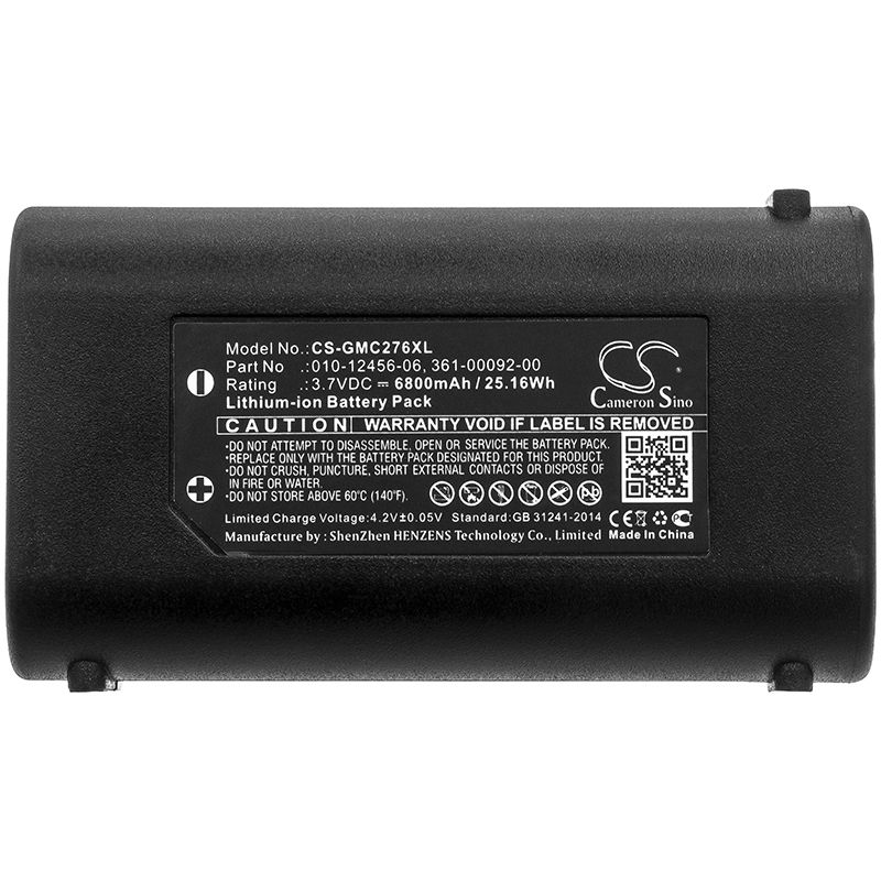 Li-ion Battery Fits Garmin, Gpsmap 276cx 3.7v, 6800mah GPS & Navigator Cameron Sino Technology Limited