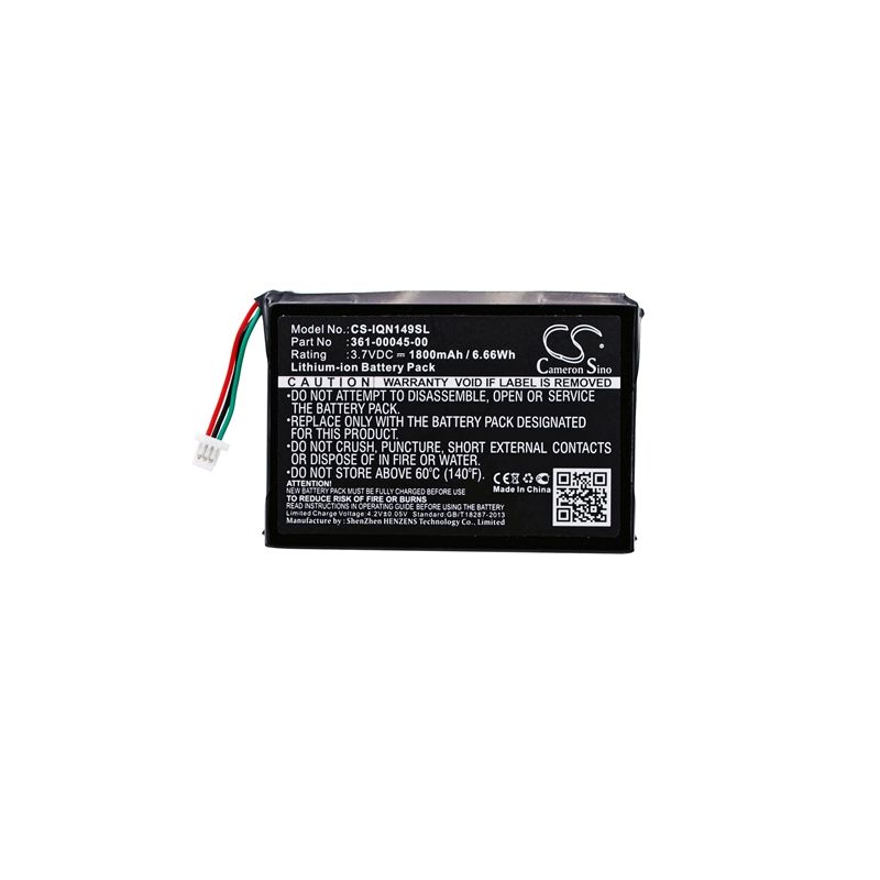 Li-ion Battery Fits Garmin, Nuvi 1490tv, Nuvi 2585tv 3.7v, 1800mah GPS & Navigator Cameron Sino Technology Limited