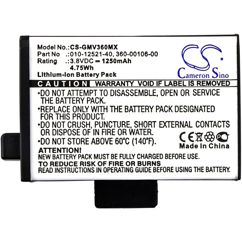 Li-ion Battery Fits Garmin, Virb 360 3.8v, 1250mah Home Electronics Cameron Sino Technology Limited (Suspended)