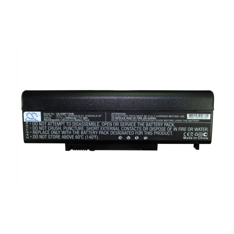 Li-ion Battery fits Gateway, m1400, m1408j, m1410j 11.1V, 6600mAh Notebook & Laptop Cameron Sino Technology Limited
