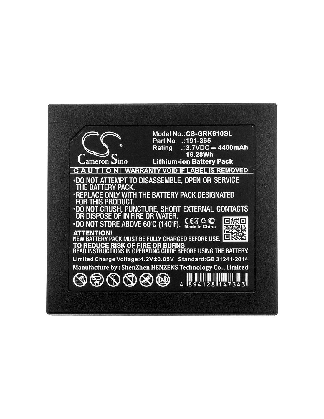 Li-ion Battery fits Ge, Dpi 620/g, Druck Dpi620 Genii 3.7V, 4400mAh Equipment & Survey & Test Cameron Sino Technology Limited