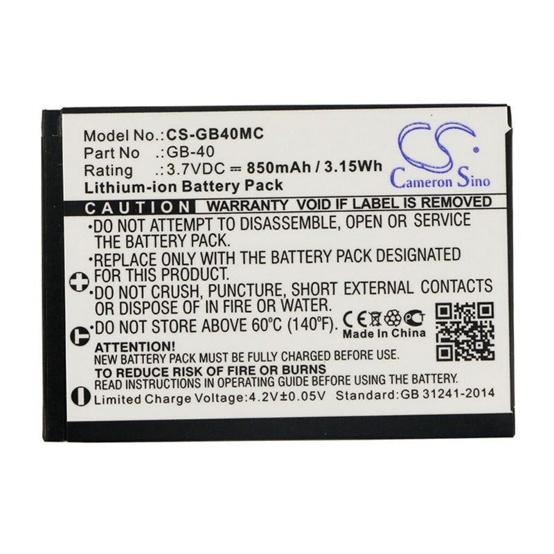 Li-ion Battery Fits Ge, E1030, E1040, E1050tw 3.7v, 850mah Home Electronics Cameron Sino Technology Limited