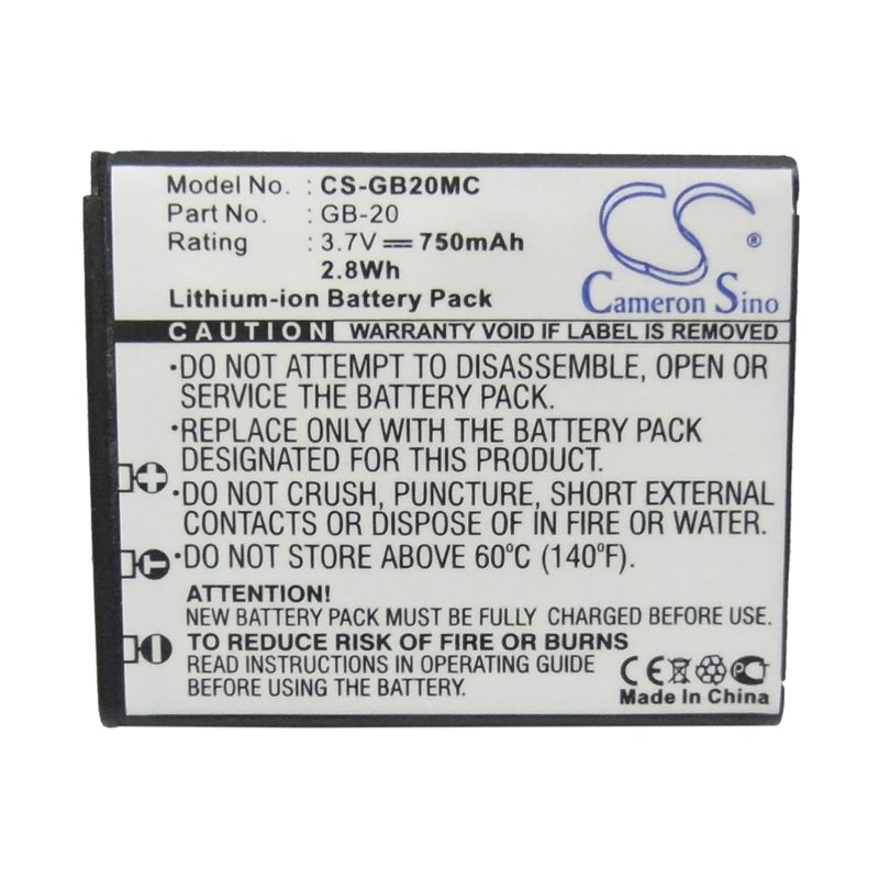 Li-ion Battery fits Ge, E840s, G1, G2 3.7V, 750mAh Home Electronics Cameron Sino Technology Limited