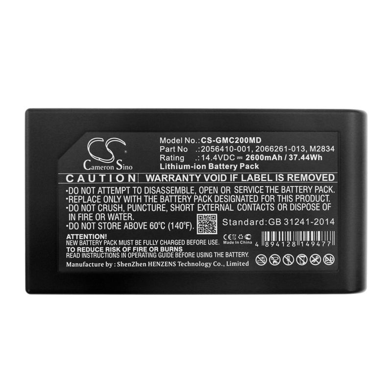 Li-ion Battery fits Ge, Mac 2000, Mac 2000 Ekg 14.4V, 2600mAh Medical Cameron Sino Technology Limited