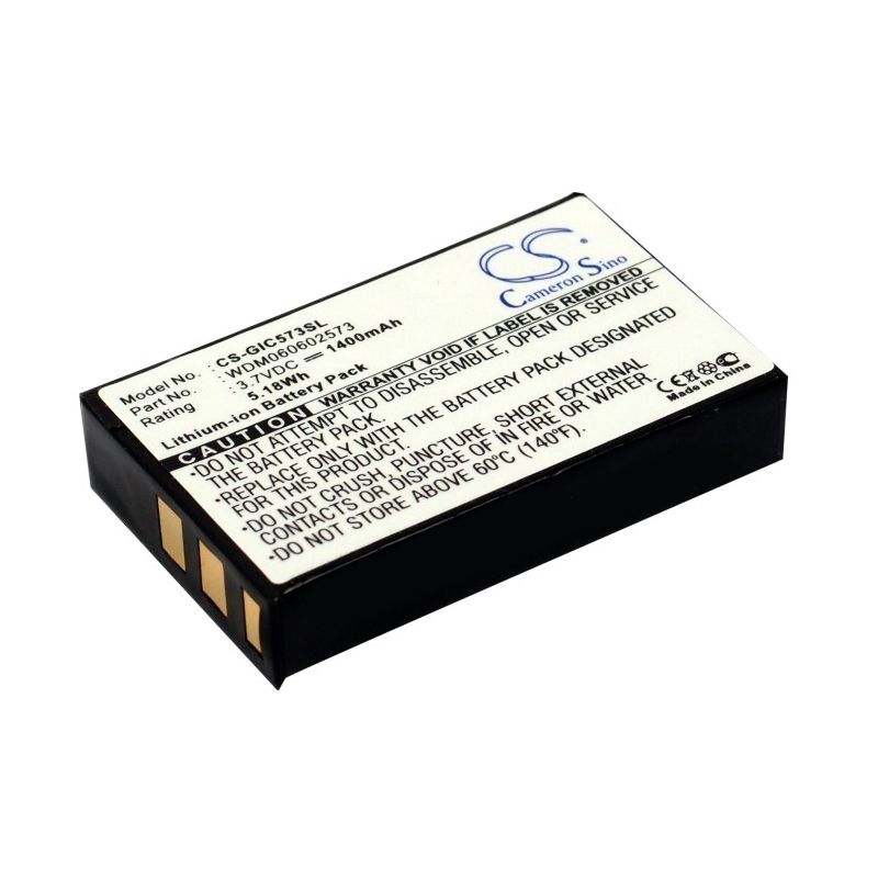 Li-ion Battery fits Gigabyte, Gc-ramdisk, Gc-ramdisk 1.1, Gc-ramdisk 1.2 3.7V, 1400mAh RAID Controller Cameron Sino Technology Limited