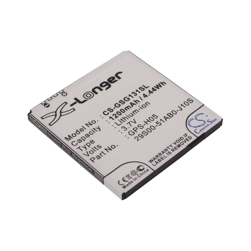 Li-ion Battery fits Gigabyte, gsmart g1310, gsmart g1315, gsmart g1317 3.7V, 1200mAh Communications Cameron Sino Technology Limited (Suspended)