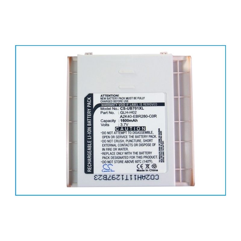 Li-ion Battery fits Gigabyte, gsmart i, gsmart i (128) 3.7V, 1600mAh Mobile & SmartPhone Cameron Sino Technology Limited