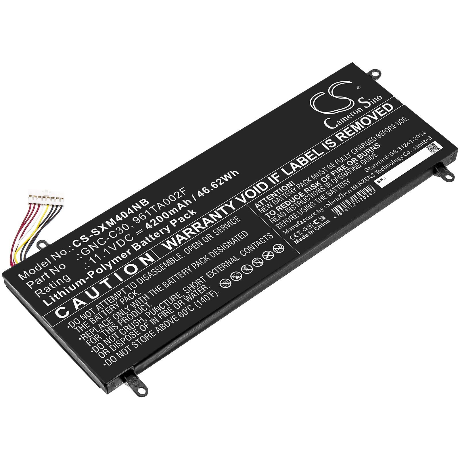 Li-ion Battery fits Gigabyte, P34g V1, P34g V2, P34g-cf1 11.1V, 4200mAh Notebook & Laptop Cameron Sino Technology Limited