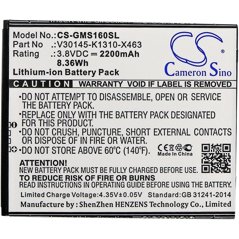 Li-ion Battery fits Gigaset, gs160 3.8V, 2200mAh Communications Cameron Sino Technology Limited (Suspended)