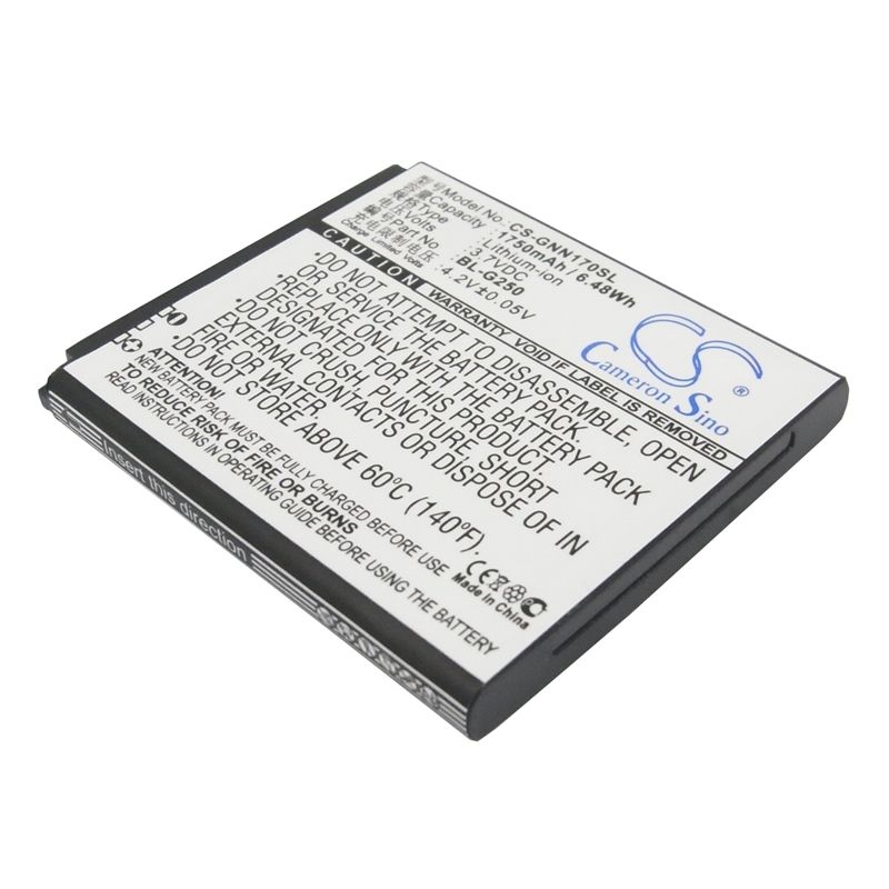 Li-ion Battery fits Gionee, gn170 3.7V, 1750mAh Communications Cameron Sino Technology Limited (Suspended)