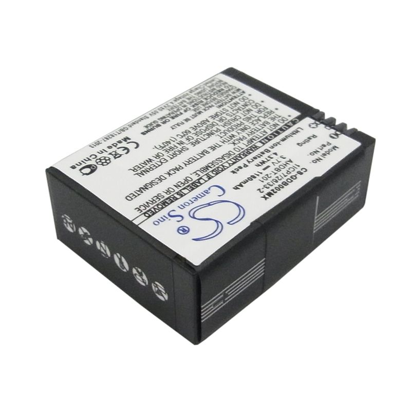 Li-ion Battery Fits Giroptic, Edges Closer To 360, Edges Closer To 360� Action Cam, Gopro 3.7v, 1180mah Camera Cameron Sino Technology Limited