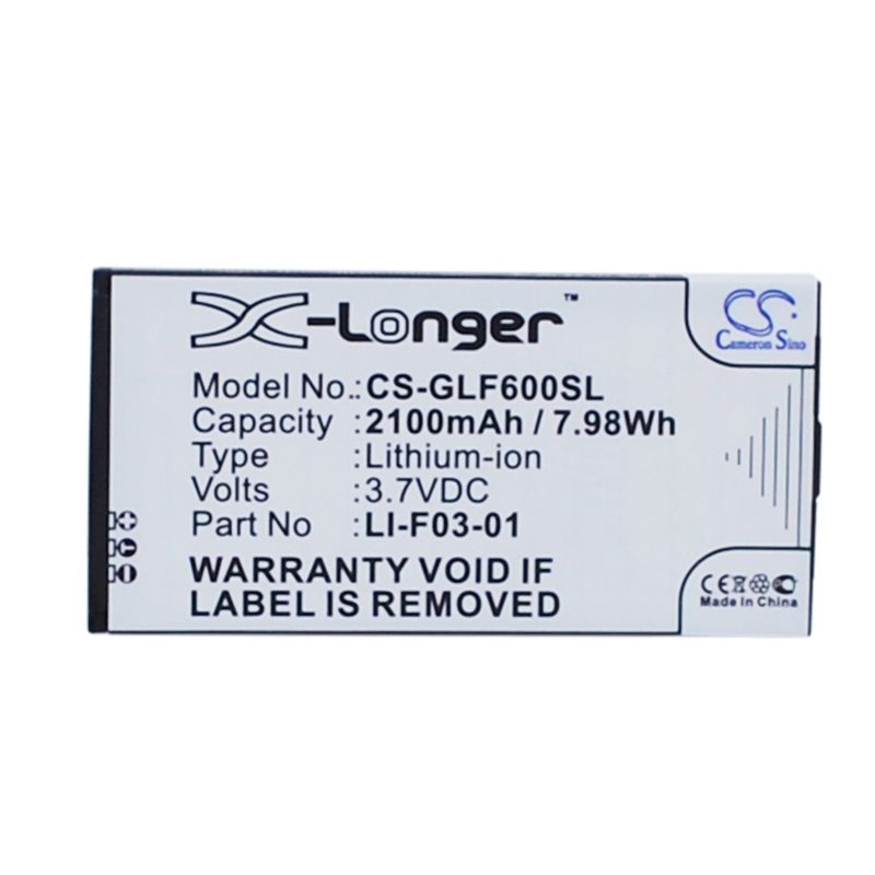 Li-ion Battery Fits Golf Buddy, Dsc-gb600, Gb3-pt4, Platinum 4 3.7v, 2100mah GPS & Navigator Cameron Sino Technology Limited