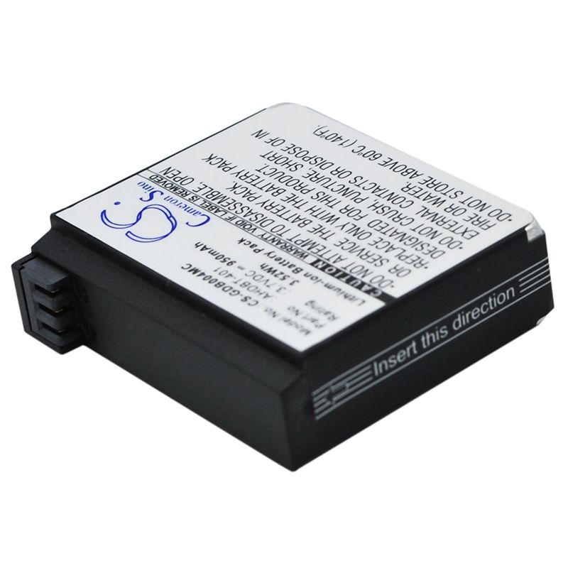 Li-ion Battery fits Gopro, Hero 4, Hero 4 Black, Hero 4 Silver 3.7V, 950mAh Camera Cameron Sino Technology Limited