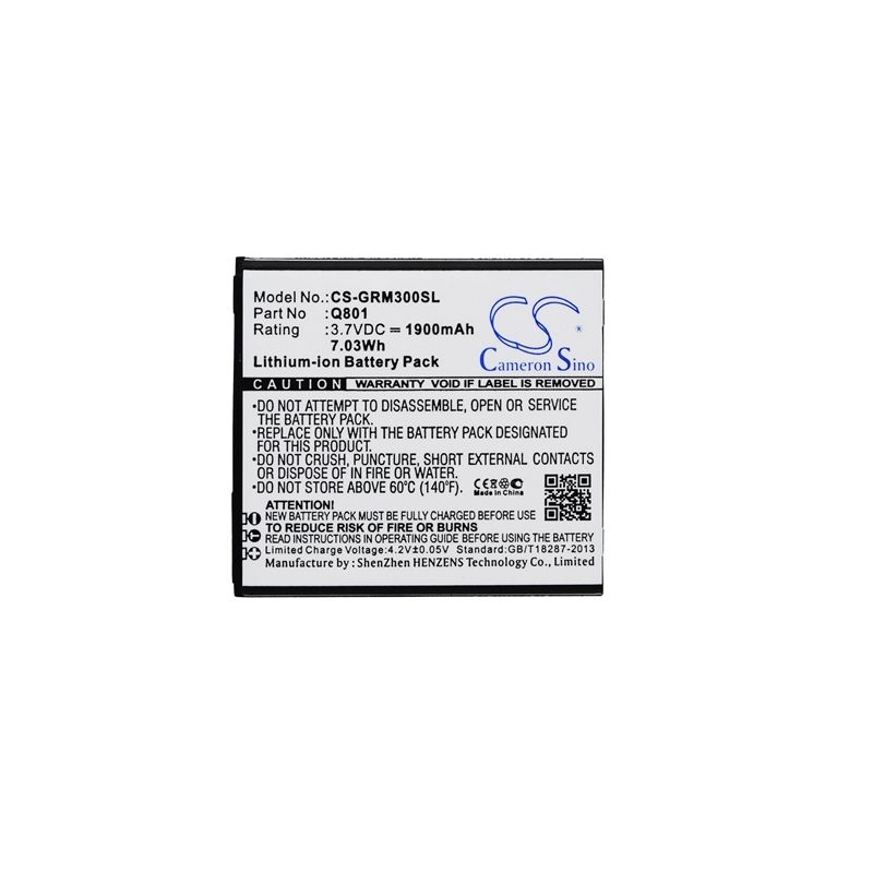 Li-ion Battery fits Green orange, go m3, m3 3.7V, 1900mAh Mobile & SmartPhone Cameron Sino Technology Limited