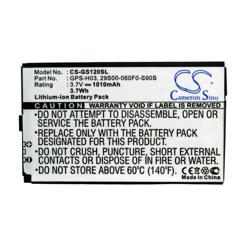 Li-ion Battery fits Gsmart, s1200, s1205, s1208 3.7V, 1010mAh Mobile & SmartPhone Cameron Sino Technology Limited