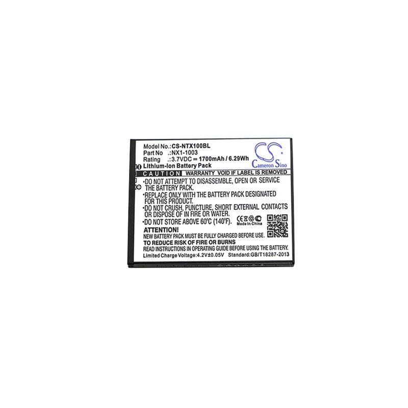 Li-ion Battery fits Handheld, Nautiz X1 3.7V, 1700mAh Barcode Scanner Cameron Sino Technology Limited