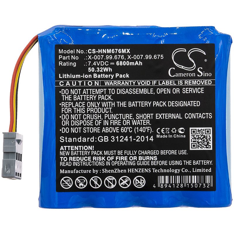 Li-ion Battery fits Heine, Mpack, Mpack Ll 7.4V, 6800mAh Medical Cameron Sino Technology Limited