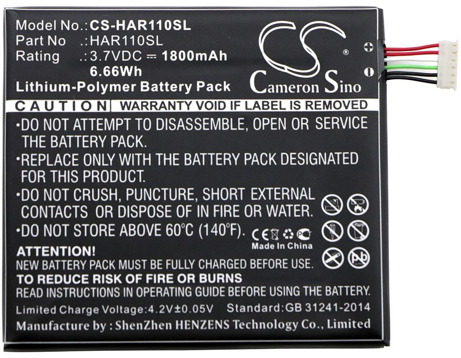 Li-ion Battery fits Highscreen, Alpha Ice 3.7V, 1800mAh Communications Cameron Sino Technology Limited (Suspended)