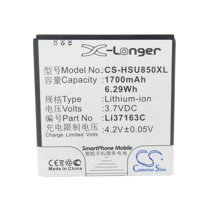 Li-ion Battery fits Hisense, eg870, eg876, hs-t860 3.7V, 1700mAh Communications Cameron Sino Technology Limited (Suspended)